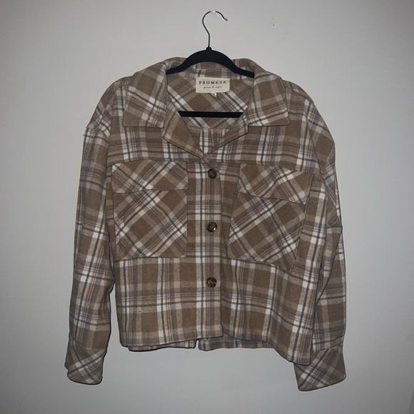 Promesa Plaid Shacket - Picture 3 of 5